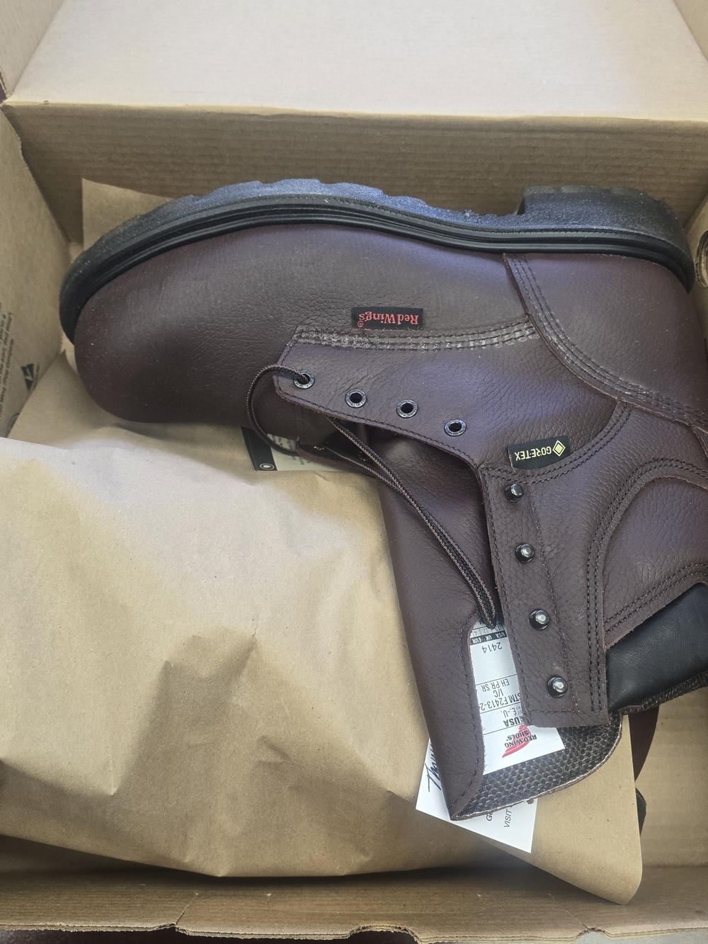 Red Wing Men’s Brown Work Boot with GORE-TEX